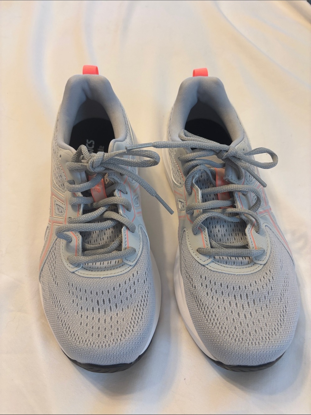 ASICS Ortholite Womens Light Gray and Pink Accent Sneakers NWOT